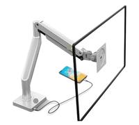 Braccio con molla a gas G40 Supporto for monitor da tavolo con schermo da 22-40 pollici Rotazione a 360° Schermo curvo da 3-15 kg/schermo ultra ampio/schermo piatto(Silver G40)