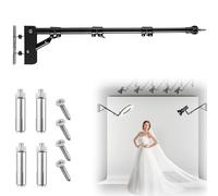 Braccio da parete 53 - 100 cm, treppiede da soffitto girevole a 180°, braccio a triangolo con vite universale da 1/4 a 3/8, 3 sezioni telescopiche, per luce ad anello, luce stroboscopica, softbox ecc