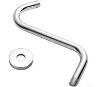 Braccio da parete per doccia a pioggia, 37 cm, curva a S, per bagno | Design curvo a S, distanza ottimale dell'acqua, elegante per l'aspetto, lunghezza 37 cm, facile montaggio