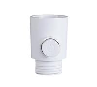 Braccio deviatore for soffione doccia in plastica, controllo della pressione con un pulsante, valvola di arresto, limitatore di flusso, interruttore di spegnimento dello spruzzatore(White)