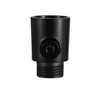 Braccio deviatore for soffione doccia in plastica, controllo della pressione con un pulsante, valvola di arresto, limitatore di flusso, interruttore di spegnimento dello spruzzatore(Nero)