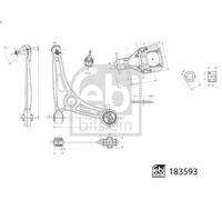 Braccio di controllo FEBI 183593 per HYUNDAI IONIQ (AE) 1.6 2016-2022