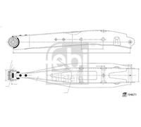 Braccio di controllo FEBI 194671 per SUBARU XV (_GP_) 2 2012-2017