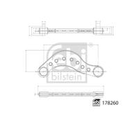 Braccio di controllo, sospensione FEBI BILSTEIN 178260 Assale posteriore, sinistro, destro, top
