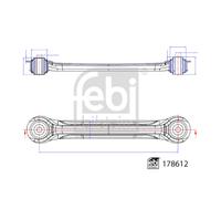 Braccio di controllo, sospensione FEBI BILSTEIN 178612 Assale posteriore, sinistro, destro