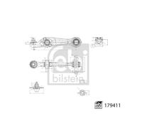 Braccio di controllo, sospensione FEBI BILSTEIN 179411 Assale anteriore, sinistro, destro
