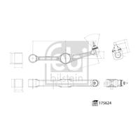 Braccio di controllo, sospensione ruota FEBI BILSTEIN 175624 Assale anteriore, sinistro, anteriore