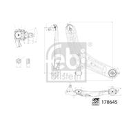Braccio di controllo, sospensione ruota FEBI BILSTEIN 178645 Assale anteriore, destro, anteriore