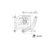 Braccio di controllo, sospensione ruota FEBI BILSTEIN 182230 Assale anteriore, sinistro,