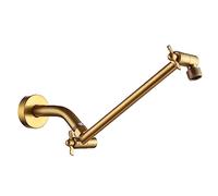 Braccio di estensione per soffione doccia, braccio doccia regolabile da 25,4 cm, per doccia a pioggia, estensione regolabile in altezza e angolo con connettore universale, anti-perdite e installazione