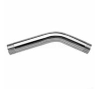 Braccio di estensione per soffione doccia in acciaio inox con design dritto e angolato regolabile, attacco G1/2" per docce a bassa o alta pressione, per una migliore esperienza di flusso d'acqua