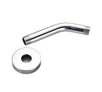 Braccio di estensione per soffione doccia, Supporto for braccio a parete da 15 cm, in acciaio inox, for accessori bagno e for la casa, 2 pezzi(Silver-201)