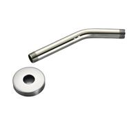 Braccio di estensione per soffione doccia, Supporto for braccio a parete da 15 cm, in acciaio inox, for accessori bagno e for la casa, 2 pezzi(Brushed Silver-304)