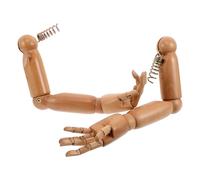 Braccio di Manichino in Legno Articolato, Coppia | Giunto Mobile e Posa Multiangolo, Legno Naturale con Metallo, per Studio Anatomico e Vetrine