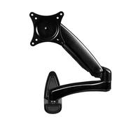 Braccio di monitoraggio Supporto a parete per monitor da 15-32 pollici, molla a gas braccio singolo per monitor può contenere fino a 17,6 libbre, VESA 75 x 75 / 100 x 100 mm accessori da scrivania