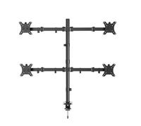 Braccio di montaggio da tavolo regolabile Gembird MA-D4-01 per 4 schermi (rotazione, inclinazione, rotazione), 13"-32", fino a 10 kg per schermo