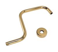 Braccio di prolunga per soffione doccia Braccio doccia alto a forma di S in acciaio inossidabile con flangia Tubo montante per soffione doccia a parete oro per bagni di casa e