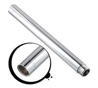 Braccio di prolunga per soffione doccia in acciaio inox cromato, tubo regolabile, attacco G1/2, finitura lucida, adatto per soffioni doccia portatili o a pioggia, 20 cm