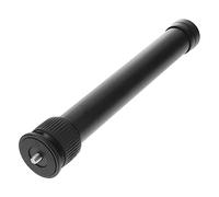 Braccio di Prolunga per Treppiede, Tubo Telescopico Nero | Lega di Alluminio, Bloccaggio Semplice, Fori Inferiori 3/8 Pollici, Viti Superiori 1/4 Pollice
