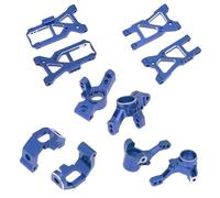 Braccio di sospensione anteriore e posteriore in lega di alluminio Coppa sterzo Asse posteriore Sedile C Seat RC Set parti aggiornate per TRAXXAS 1/10 4-Tec 3.0 C8 RC Racing Car (blu)