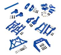 Braccio di sospensione in lega di alluminio ammortizzatore torre asse posteriore sedile gruppo sterzo RC aggiornamento parti set per TRAXXAS 1967 C10 Drag Slash RC auto (blu)
