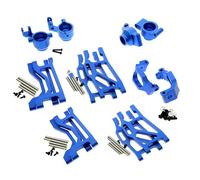 Braccio di sospensione superiore inferiore in lega di alluminio Coppa sterzo Asse posteriore Sedile C Seat RC Aggiornamento parti Set per TRAXXAS 1/10 MAXX Monster TRUCK-89076-4 RC Car (blu)