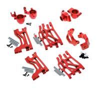 Braccio di sospensione superiore inferiore in lega di alluminio Coppa sterzo Asse posteriore Sedile C Seat RC Set di parti di aggiornamento per TRAXXAS 1/10 MAXX Monster TRUCK-89076-4 RC Car (rosso)