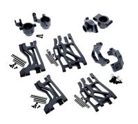 Braccio di sospensione superiore inferiore in lega di alluminio Coppa sterzo Asse posteriore Sedile C Seat RC Set di parti di aggiornamento per TRAXXAS 1/10 MAXX Monster TRUCK-89076-4 RC Car (nero)