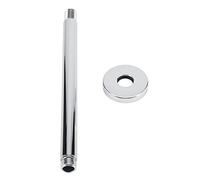 Braccio Doccia a Parete 10 Pollici in Acciaio Inox, Supporto Rotondo per Soffione con Prolunga, Accessorio per Installazione a Soffitto, Antiruggine e Facile da Montare