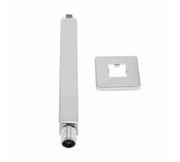 Braccio doccia a parete 20 cm in acciaio inox quadrato | Accessorio per soffione doccia da incasso, prolunga doccia bagno design moderno