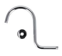 Braccio Doccia a S In Acciaio Inossidabile, Estensione Braccio Doccia con Filettatura NPT da 1/2 Pollice, Design Curvo e Robustezza - Facile Installazione, Resistente e Stabile (233 galvanica)