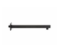 Braccio doccia cm 35 squadrato nero opaco industrial in acciaio inox
