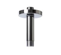 Braccio doccia con flangia, braccio doccia a soffitto da 10 cm per soffione doccia fisso, braccio di ricambio per doccia rotondo in acciaio inox, braccio dritto NPT da 1/2 pollici, cromato lucido