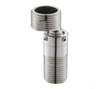 Braccio doccia curvo con testa a sfera in acciaio inox a 360° con angolo regolabile (6 cm)