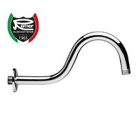 Braccio doccia curvo in ottone cromato - Rubinetterie REMER