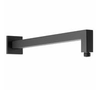 Braccio Doccia Quadro Ottone Cromato Cm 40 Nero Opaco Rubinetteria Paffoni