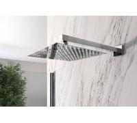 Braccio doccia quadro sottile in ottone lunghezza 40 cm