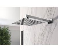 Braccio doccia quadro sottile in ottone lunghezza 40 cm