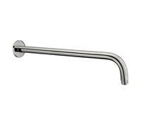Braccio doccia satinato 35 cm con design tondo in acciaio inox, supporto a muro per soffione con attacco standard G 1/2"