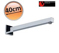 Braccio doccia sottile quadro in ottone lunghezza 40 cm - Vanità Docce