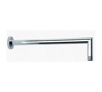 Braccio doccia squadrato tondo da 35 cm in acciaio inox per soffione
