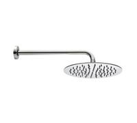 BRACCIO DOCCIA TETIS CON SOFFIONE TONDO Cromo Diam 25 cm Area Doccia Bossini