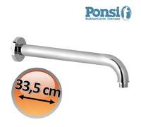Braccio doccia tondo L. 335 mm in ottone cromato - Ponsi