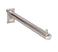 Braccio espositore diritto mm310xØ25 in tubo tondo per espositore a griglia per