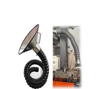 Braccio flessibile di aspirazione fumi, condotto dell'aria in plastica pieghevole a 360°, tubo di aspirazione multi-giunto for saldatura e molatura in officina(Black,200mmx150cm)
