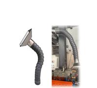 Braccio flessibile di aspirazione fumi, condotto dell'aria in plastica pieghevole a 360°, tubo di aspirazione multi-giunto for saldatura e molatura in officina(Grey,110mmx100cm)