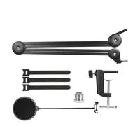 Braccio for microfono con supporto a forbice for sospensione con filtro pop for supporto regolabile for microfono SM7B resistente(Length 50cm B)