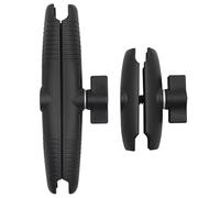 Braccio in lega di alluminio, 9 cm, a doppio giunto, con base a sfera da 1 pollice