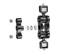 Braccio in lega di alluminio doppie teste a sfera 1/4 "Vite 360 gradi rotante per monitor della fotocamera e accessori lampeggianti staffa luce lampeggiante