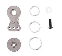 Braccio ingranaggio in acciaio metallico con cuscinetto 23T, accessori per modelli di auto RC, braccio ingranaggio in lega di alluminio di precisione CNC con finitura anodizzata a (Colore titanio